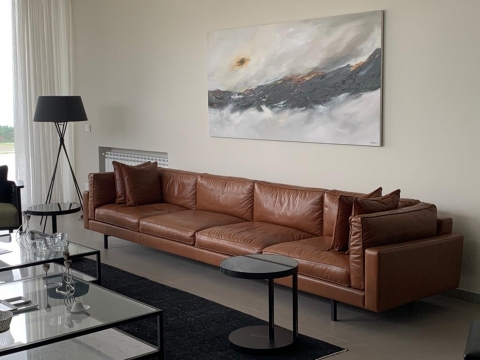 Jiyeh Villa Interiors by AccentDG - Living Room